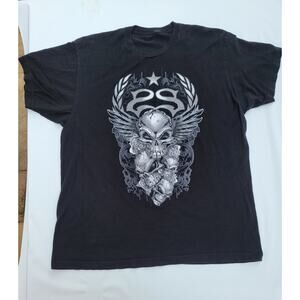 Stone Sour T-Shirt 2018 Tour Skull & Wings Crew Neck Short Sleeve Size XL Black